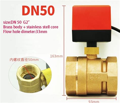 Dn50g2 Electric Actuator Valve Ac220v Electric Ball Valve Brass Motorized Ball Valve Switch