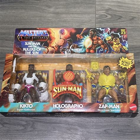 Motu Origins Sun Man Rulers Of The Sun Pack Kikto Zap Man Holographo