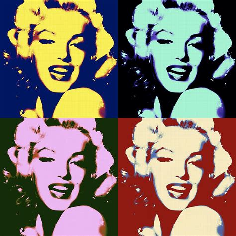 Marilyn Monroe Pop Art Portrait Painting Dipinto Malerei Cadre Marco