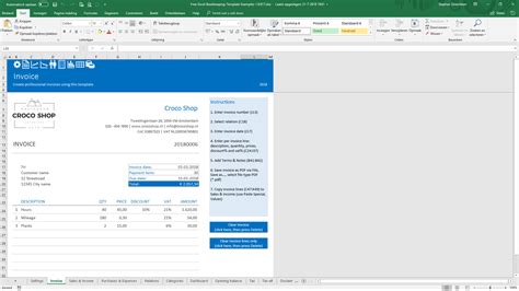 Free Bookkeeping Template - Easy-to-understand and very simple-to-use