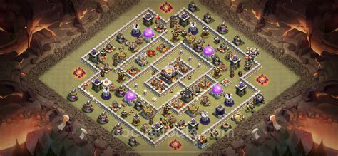 Best Anti 2 Stars War Base Th11 With Link Anti Air Electro Dragon