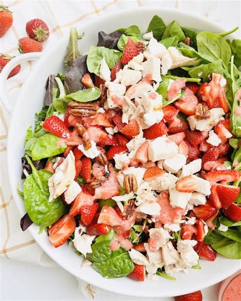 Strawberry Chicken Salad With Homemade Strawberry Dressing More Momma