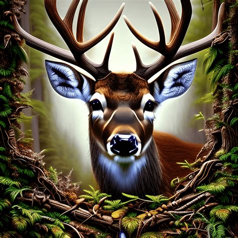 Steve Argyle Jules Vernes Hyper Realistic Deer Insanely Detailed