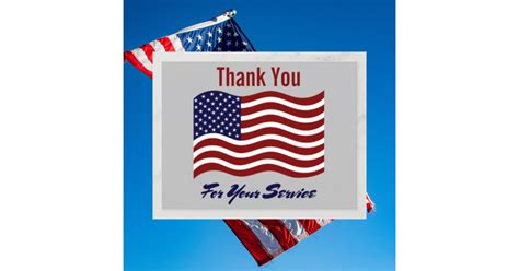 Thank You American Flag Postcard Zazzle