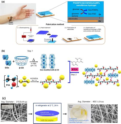 A Schematic Illustration Of The Patch Type Glucose Sensor Using