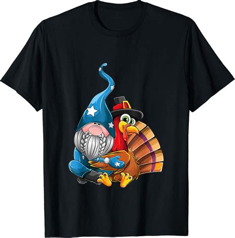 Amazon Thanksgiving Gnome Turkey Gnome T Shirt Clothing Shoes