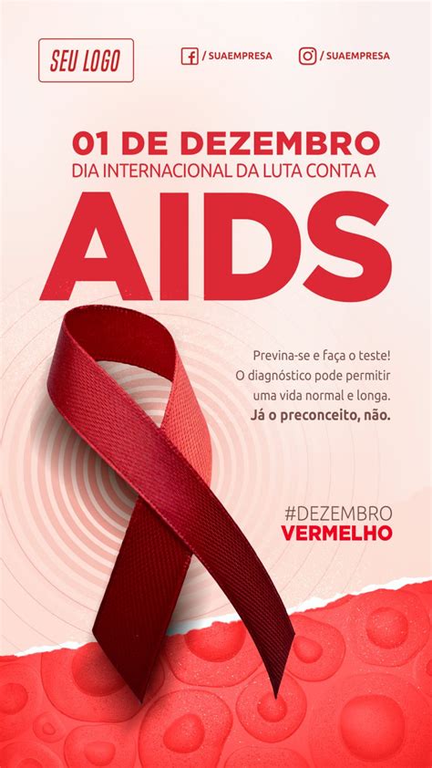 01 De Dezembro Dia Internacional Da Luta Contra A Aids Social Media Psd