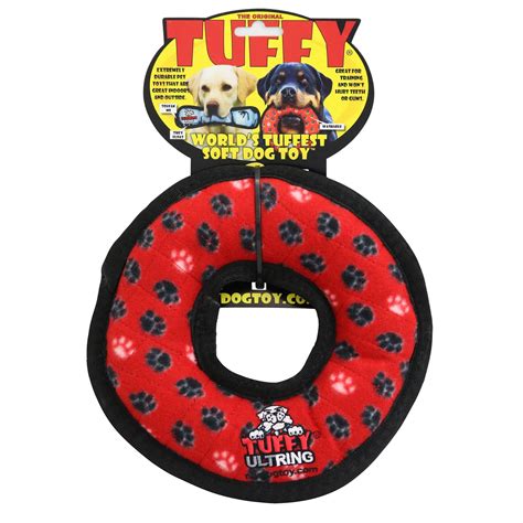 Tuffys Durable Ring Dog Toy With Squeaker Multi Color