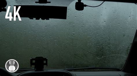 Relaxing Rain Sound on Window Car NO Loud Thunderㅣ10 Hours Rain for