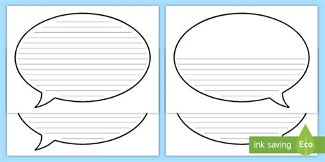 Speech Bubble Templates with Lines | Resources