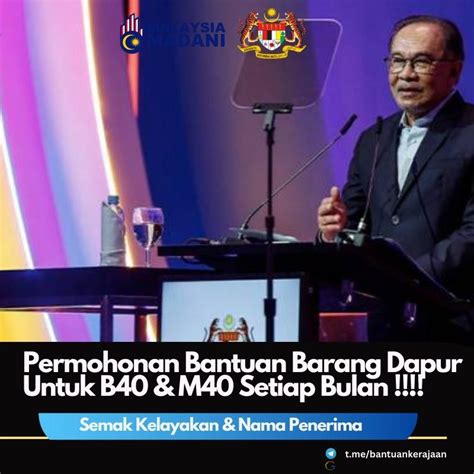 Permohonan Rm Bantuan Barang Dapur Untuk B M Setiap Bulan