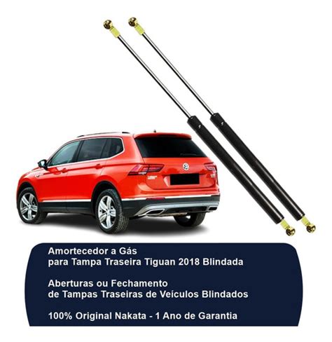 Par De Amortecedores P Tampa Traseira Tiguan 2018 Blindada