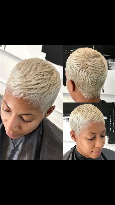 Short Platinum Blonde Hair Short Relaxed Hairstyles Short Weave Hairstyles Blonde Natural