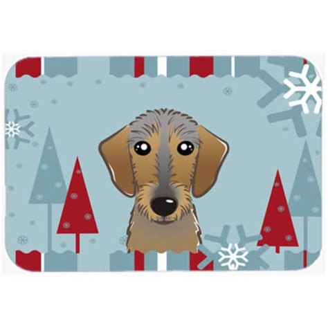 Winter Holiday Wirehaired Dachshund Mouse Pad Hot Pad Trivet Kroger