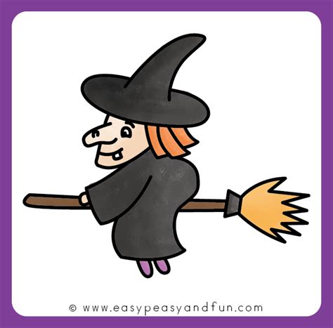 How To Draw A Witch Step By Step Drawing Tutorial Easy Peasy And Fun