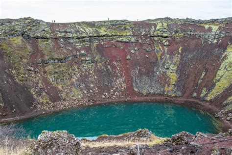 Water Filled Dormant Volcano Stock Image Image of water kerið