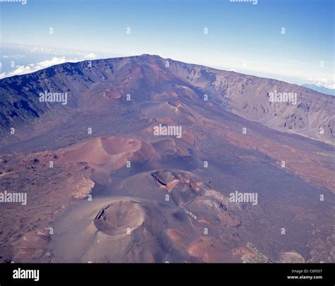 Aerial View Of Haleakalā Volcanic Crater Haleakalā National Park Maui