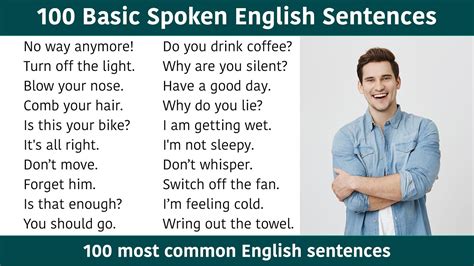 100 Most Common English Sentences English Sentences For Daily Use