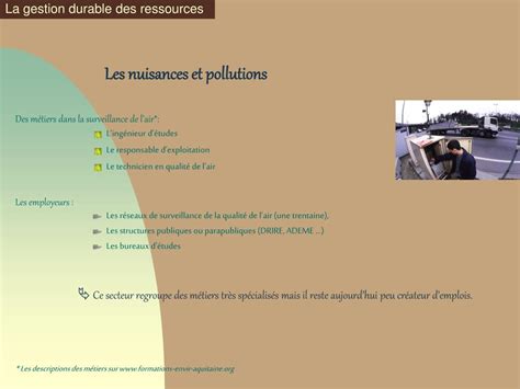 Ppt Les M Tiers De Lenvironnement Powerpoint Presentation Free