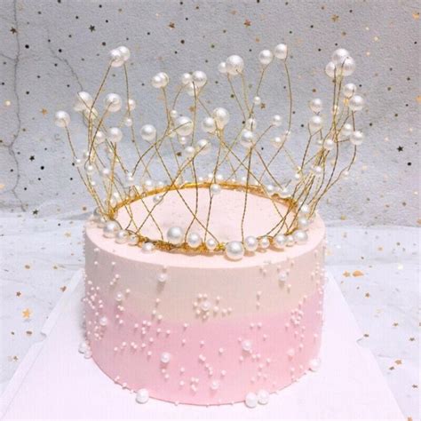 Jual Topper Mahkota Crown Gold Mutiara Topper Cake Birthday Hiasan