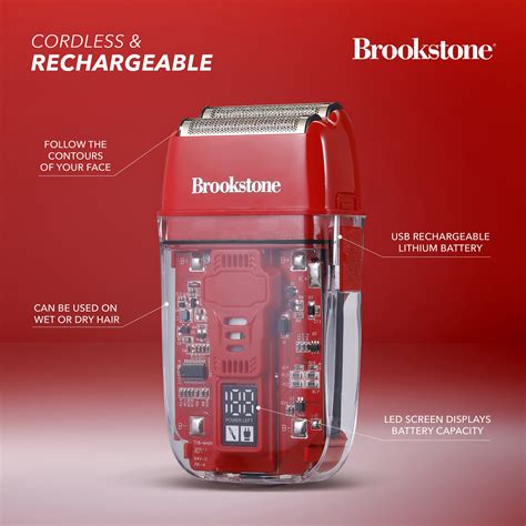 Brookstone Cordless Rechargeable Mens Electric Foil Trimmer