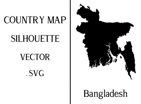 Bangladesh Country Map Silhouette Svg Graphic by Mappingz · Creative Fabrica