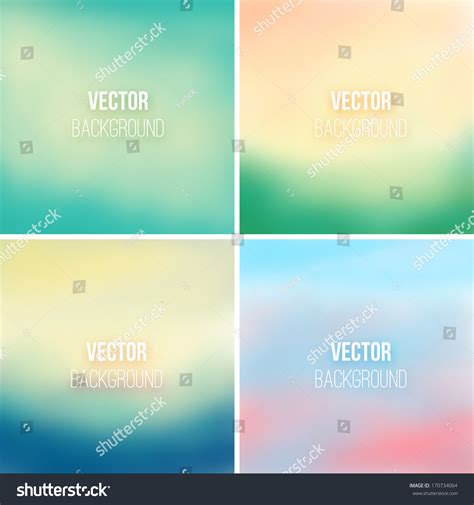 Abstract Colorful Blurred Vector Backgrounds Set Stock Vector Royalty