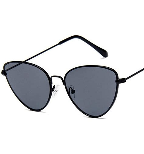 Fashion Women Cat Eye Sunglasses Brand Designer Retro Metal Coating