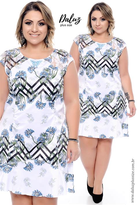 Vestido Plus Size Fiora Coleção Vestidos Plus Size daluzplussize