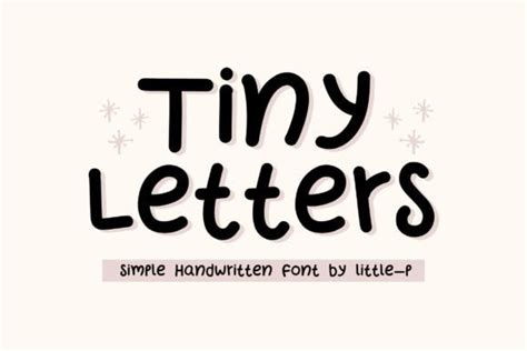 Tiny Letter Font Digital Font Download