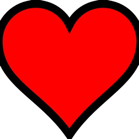 Plain Red Heart Clipart Best