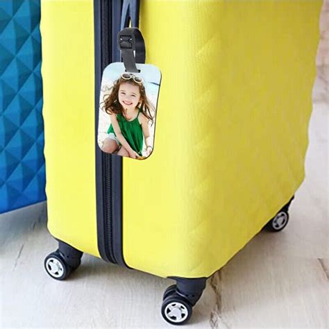 10PCS Sublimation Blank Luggage Tags White Blank Travel Bag Baggage