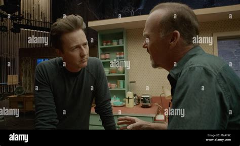 Edward Norton As Mike And Michael Keaton As Riggan In Birdman Stock