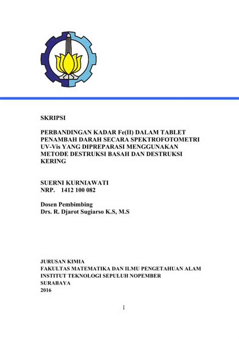 Pdf Skripsi Halaman Judul Perbandingan Kadar Fe Ii Dalam Dokumen Tips