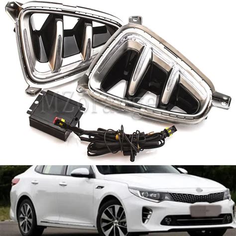 Pair Drl For Kia K Optima Led Daytime Running Light