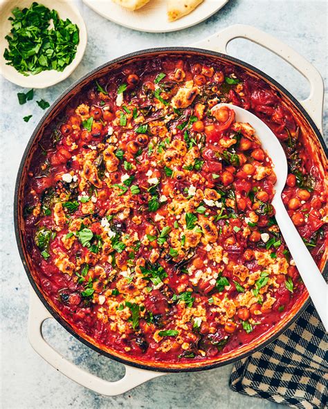 Mediterranean Chickpea Casserole With Spinach And Feta Evergreen Kitchen