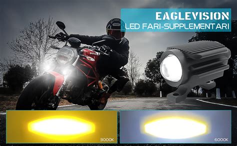 Eaglevision Faretti Led Moto Supplementari W Lm Faretti Moto Led