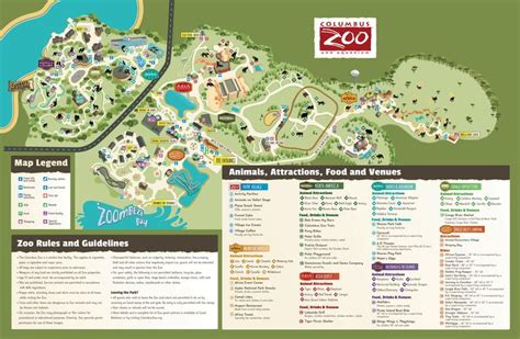 Columbus zoo, Zoo map, Zoo