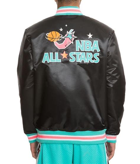 Black Satin All Star Game 1996 Jacket - Jackets Expert