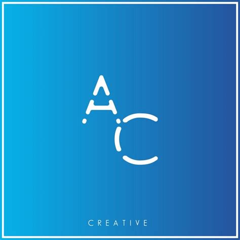 Ac premium vector último diseño del logotipo creative logo vector