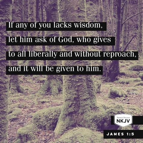 Nkjv Verse Of The Day James 1 5 Inspirational Scripture Hope