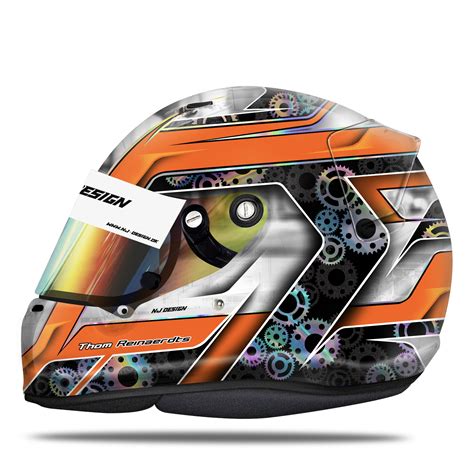 Helmet Design For CRG Factory Driver Thom Reinaerdts On An Arai CK 6