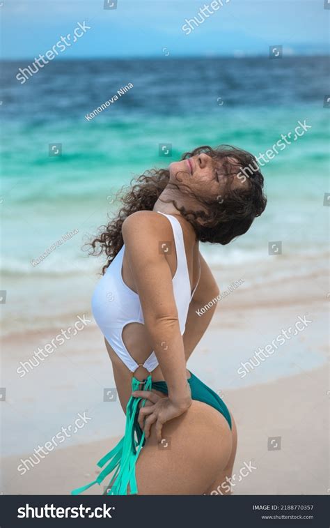Brunette Girl Swimsuit Enjoy Sea Portrait Stock Photo Shutterstock