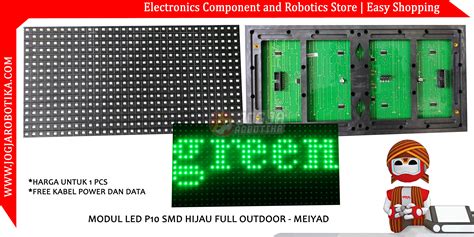 MODUL LED P10 SMD HIJAU FULL OUTDOOR MEIYAD