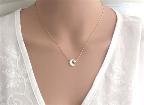 Moon And Star Necklace Moon And Star Gold Filled Necklace Etsy