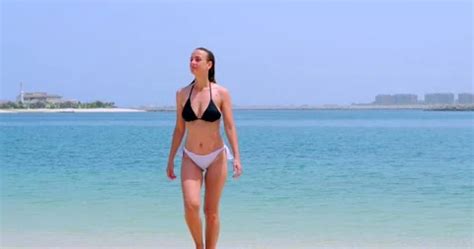 Girl Bikini Walking Stock Video Footage Royalty Free Girl Bikini