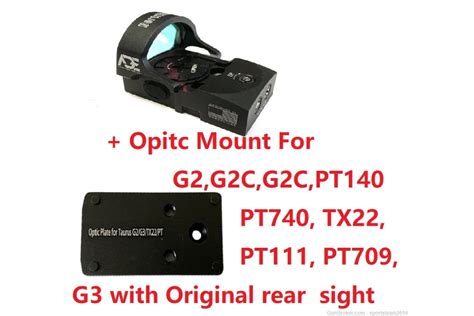 Ade Rd3 013 Red Dot Optic Mount Plate For Taurus Pt111 G2 G2c G3 Pt140 Tx22 For Sale Ade