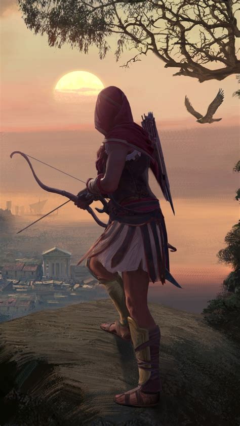 Wallpaper Id 398861 Video Game Assassins Creed Odyssey Phone Wallpaper Archer Bow Woman