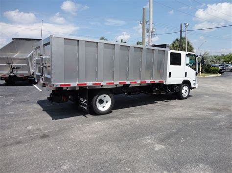 Used Isuzu Npr Hd Crew Cab Ft Aluminum Landscape Dump Truck At