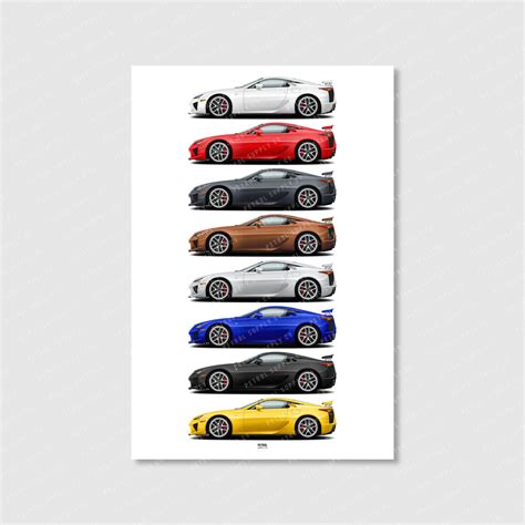 Lexus Lfa Colors Poster Petrol Supply Co
